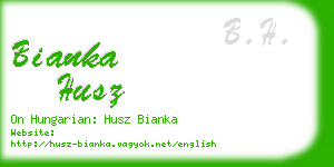 bianka husz business card